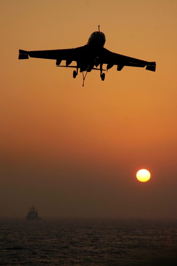 EA-6B Prowler at Sunset – Navy Jet Poster, Military Aircraft Art, Electronic Warfare Jet, Navy Flight Art, Pilot Gift