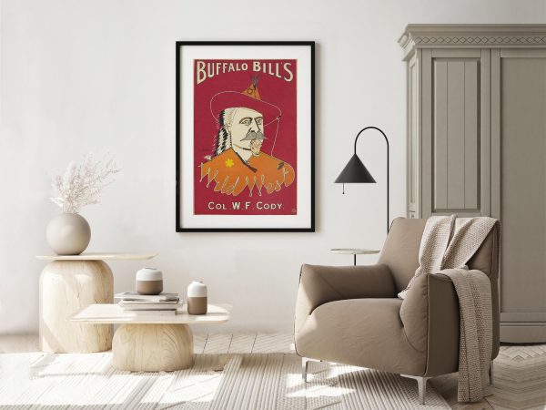 Buffalo Bill’s Wild West Show Poster – Vintage Poster, Western Americana Decor, Buffalo Bill Cody, Wild West Print, Western Show Poster