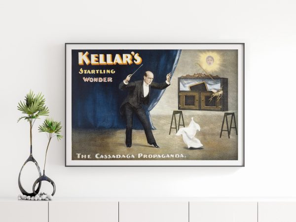 Kellar Magic Poster - Early 1900s The Cassadaga Propaganda, Retro Magician Art, Magic Show Decor, Illusionist Gift