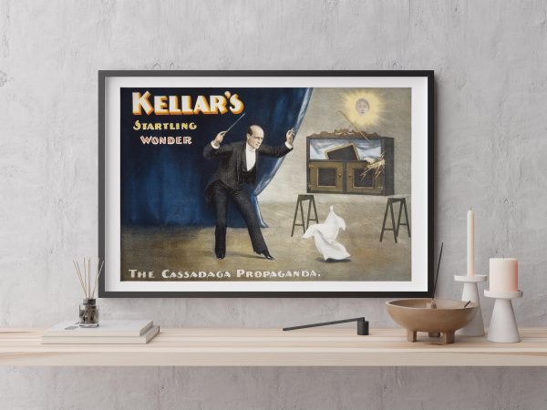 Kellar Magic Poster - Early 1900s The Cassadaga Propaganda, Retro Magician Art, Magic Show Decor, Illusionist Gift