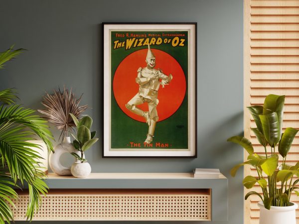 Wizard of Oz Poster – The Tin Man, Fred R. Hamlin’s Musical Extravaganza, Classic Theater Decor, Vintage Fantasy Print