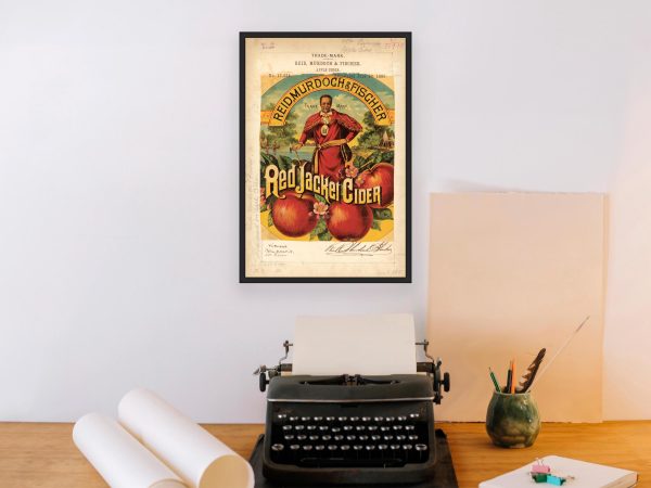 Red Jacket Cider 1886 Poster - Vintage Apple Cider Branding, Reid Murdoch Beverage Label Art, Classic Collectible Print