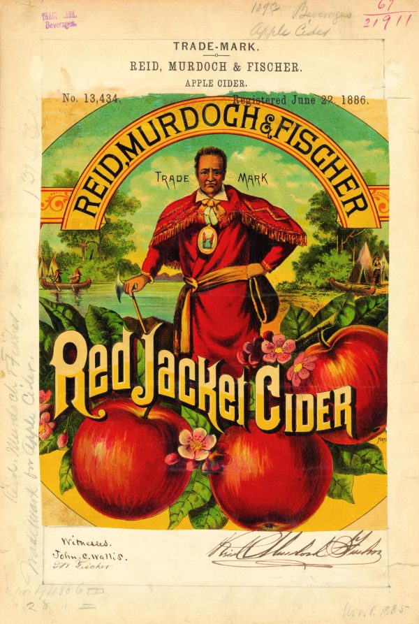 Red Jacket Cider 1886 Poster - Vintage Apple Cider Branding, Reid Murdoch Beverage Label Art, Classic Collectible Print