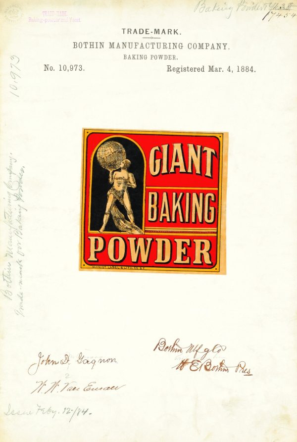 Giant Baking Powder 1884 Poster - Vintage Baking Powder Branding, Classic Kitchen Label Art, Retro Food Collectible Print