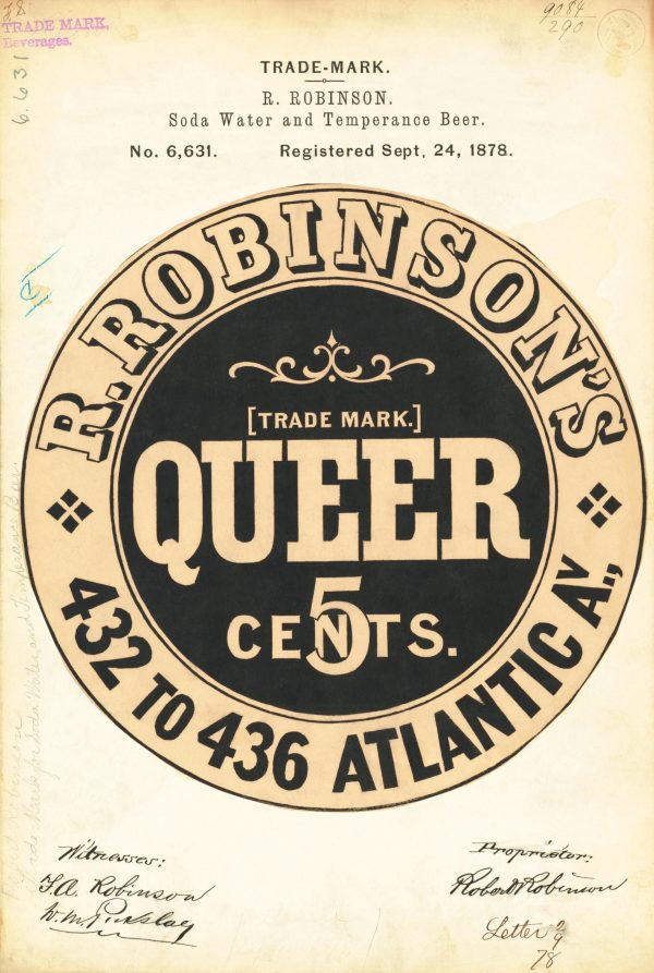 R. Robinson’s Queer Temperance Beer 1878 Poster - Vintage Beverage Branding, Classic Temperance Label Art, Retro Soda Collectible Print