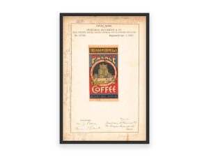 Palace Coffee 1890 Poster - Vintage Coffee Branding, Classic Roasted Coffee Label Art, Antique Beverage Collectible Print