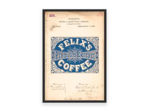 Premium Extract Coffee 1888 Poster - Vintage Coffee Branding, Classic Philadelphia Coffee Label Art, Antique Beverage Collectible Print