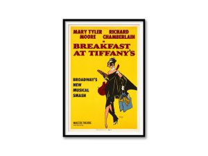 Breakfast at Tiffany’s Broadway Poster – Mary Tyler Moore, 1966 Musical Art, Retro Theater Decor, Audrey Hepburn Fan Gift