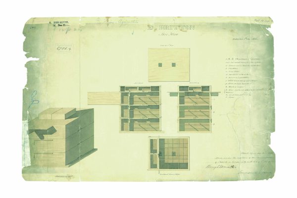 Bee Hive Patent Print 1852 - Vintage Beekeeping Equipment, Antique Apiary Design, Historical Bee Hive Tool, Beekeeper Collector Gift