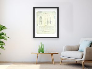 Gun Barrel Boring Machine Patent Print 1816 – Vintage Firearm Art, Antique Gun Design, Historical Weaponry Decor, Unique Gift for Collectors