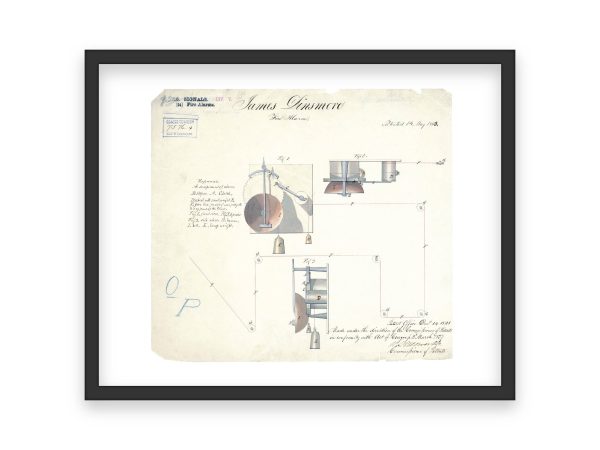 Fire Alarm Patent Print 1838 - Vintage Fire Safety Device Art, Antique Alarm Design, Historical Technology Decor, Fire Safety Patent