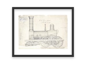 Locomotive Engine Patent Print 1836 – Antique Railroad Design, Vintage Train Engineering, Industrial Locomotive Art, Rail Enthusiast Gift