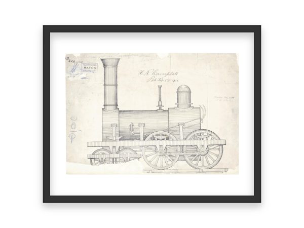 Locomotive Engine Patent Print 1836 - Antique Railroad Design, Vintage Train Engineering, Industrial Locomotive Art, Rail Enthusiast Gift