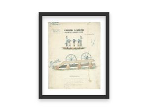 Locomotive Carriages and Rails Patent Print 1831 – Vintage Railway Design, Antique Rail Car Mechanism, Train Enthusiast Gift