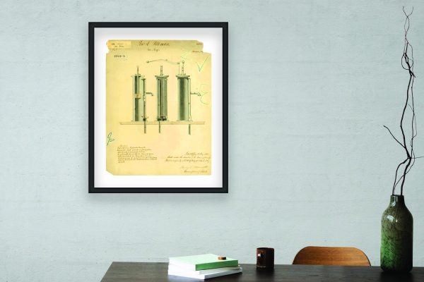 Water Pump Patent Print 1831 - Vintage Industrial Decor, Antique Engineering Art, Mechanical History Poster, Plumber Gift