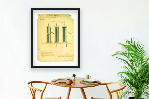 Water Pump Patent Print 1831 - Vintage Industrial Decor, Antique Engineering Art, Mechanical History Poster, Plumber Gift