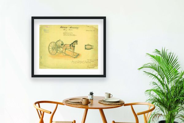 Mowing Machine Patent Print 1834 - Vintage Farming Decor, Antique Agricultural Art, Historical Farm Equipment Poster,