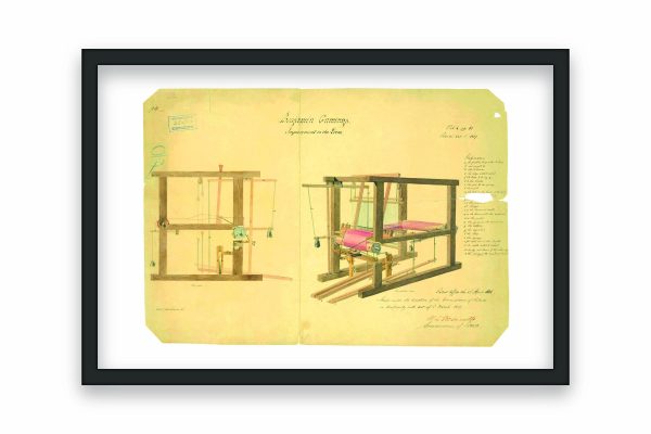 Loom Patent Print (1817) - Vintage Textile Machinery Decor, Antique Industrial Design, Historical Art Print, Fashion Patent, Designer Gift