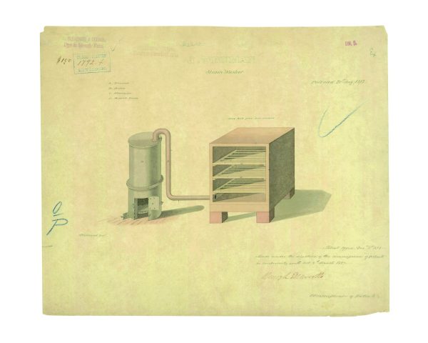 Steam Tester Patent Print 1812 - Industrial Decor, Vintage Dyeing Equipment Art, Antique Steam Tester, Historical Machine Poster