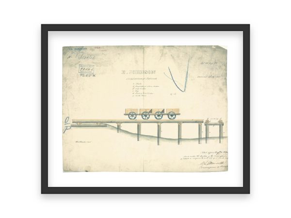 Railroad Construction Patent Print 1835 - Vintage Railway Design, Rail System, Historical Train Carriage Tool, Train Enthusiast Gift