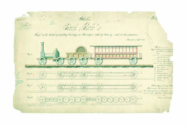 Train Car Propulsion Patent Print 1853 - Vintage Locomotive Design, Steam-Powered Carriage System, Railway Enthusiast Gift, Train Patent