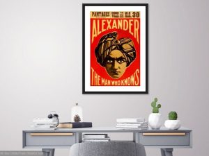 Alexander Magician Poster 1920s – Magic Poster, Magician Art, Illusionist Poster, Magic Show Poster, Illusion, Vaudeville, Retro Poster