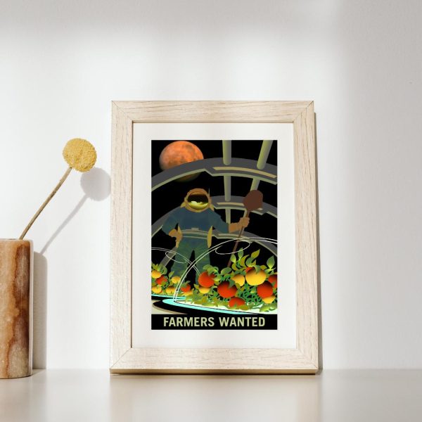 Mars Farmers Wanted Recruitment Poster - Mars Poster, Space Poster, NASA Poster, Space Exploration Poster, Mars Exploration, Space Farmers