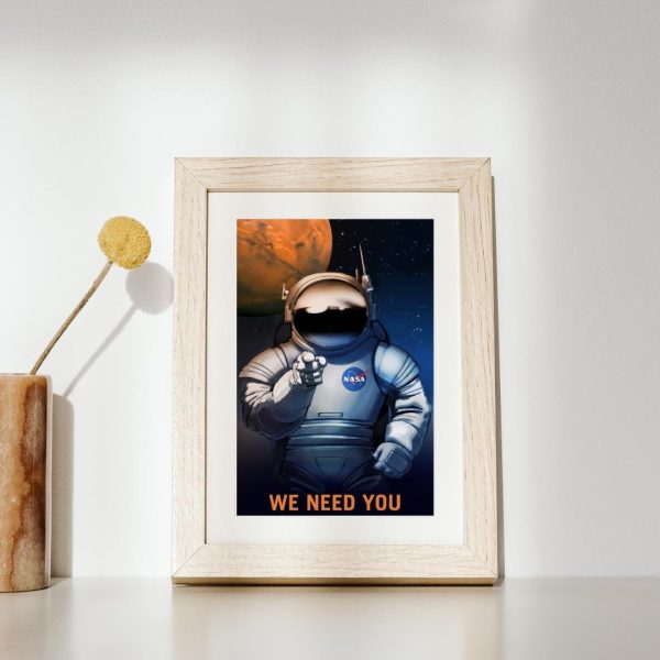 Mars NASA Recruitment Poster. We Need You NASA Poster, Mars Poster, Space Poster, Space Exploration Poster, Mars Exploration, Astronauts