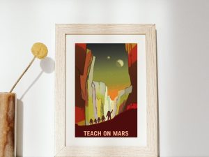 Mars Teachers Wanted Recruitment Poster NASA – Teachers Poster, Mars Poster, Space Poster, NASA Poster, Space Exploration, Teachers in Space