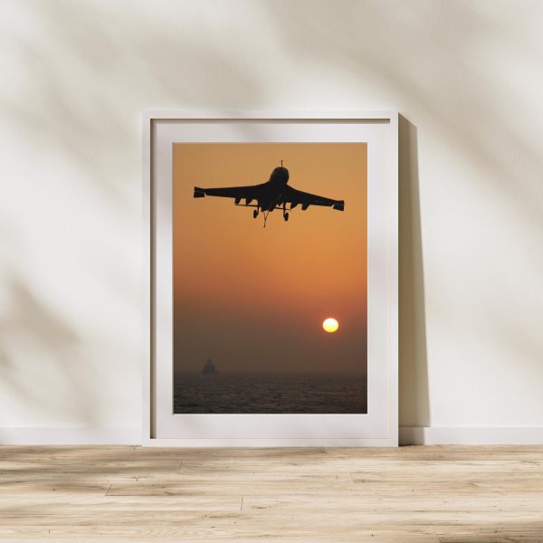 EA-6B Prowler at Sunset – Navy Jet Poster, Military Aircraft Art, Electronic Warfare Jet, Navy Flight Art, Pilot Gift