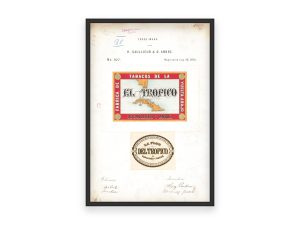 El Tropico Cigars Trademark 1872 Print - Vintage Cigar Label, Retro Tobacco Art, Antique Cuban Cigar Decor