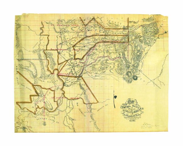 19th Century Central Pacific Railroad of California Map - Vintage Railroad Routes, Historic Western US Rail System, Reproduction Print