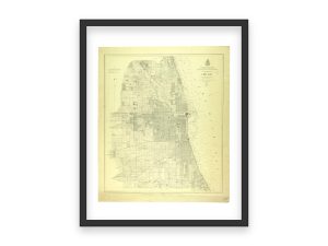 1872 Chicago Vintage City Map - Historic Post-Great Fire Chicago Layout, Vintage Urban Development Chart, Chicago Map Reproduction Print