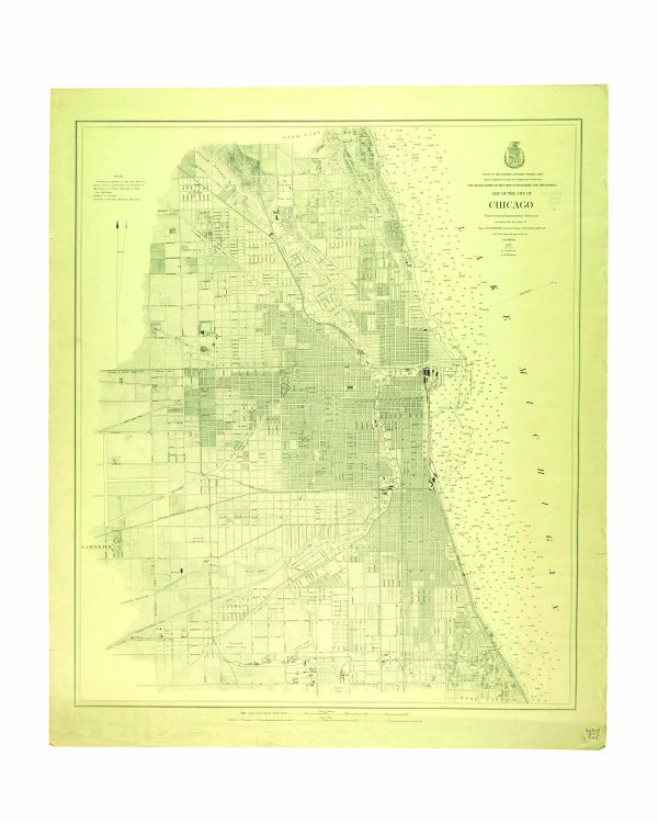 1872 Chicago Vintage City Map - Historic Post-Great Fire Chicago Layout, Vintage Urban Development Chart, Chicago Map Reproduction Print