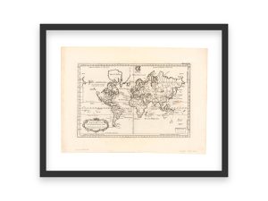 Carte Réduite du Globe Terrestre - 18th Century World Map, Historic Global Exploration Chart, Vintage French Cartography, Reproduction