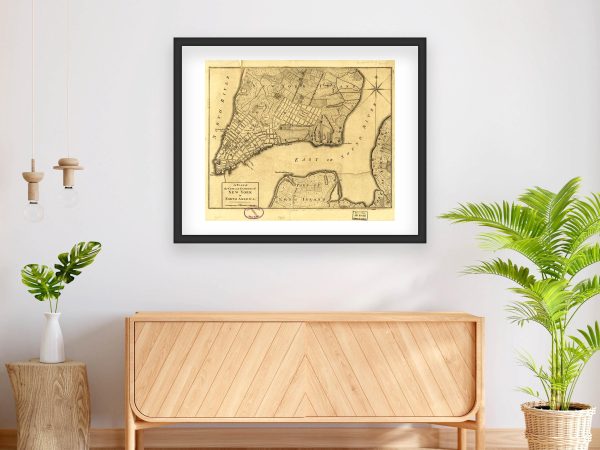 18th Century Map of New York City and Environs - Historic Urban Development, Early Manhattan Layout, Long Island and New Jersey Coastal Area