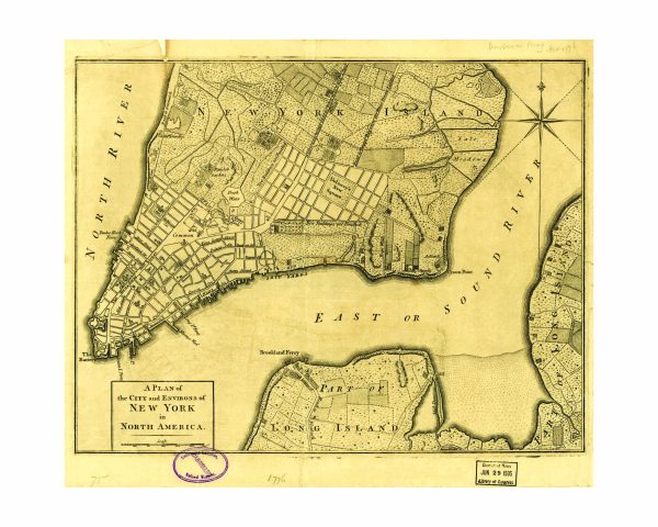 18th Century Map of New York City and Environs - Historic Urban Development, Early Manhattan Layout, Long Island and New Jersey Coastal Area