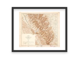 1915 Glacier National Park Topographic Map - Detailed Terrain, Hiking Trails, Mountain Ranges, and Lakes of Montana’s Iconic National Par