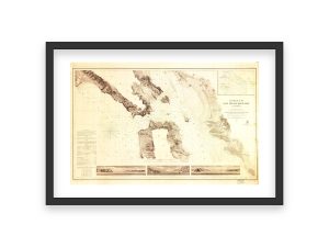 Entrance to San Francisco Bay 1856 - Historic Coastal Survey Map, Nautical Chart, Detailed Bay and Harbor, California Maritime Navigation