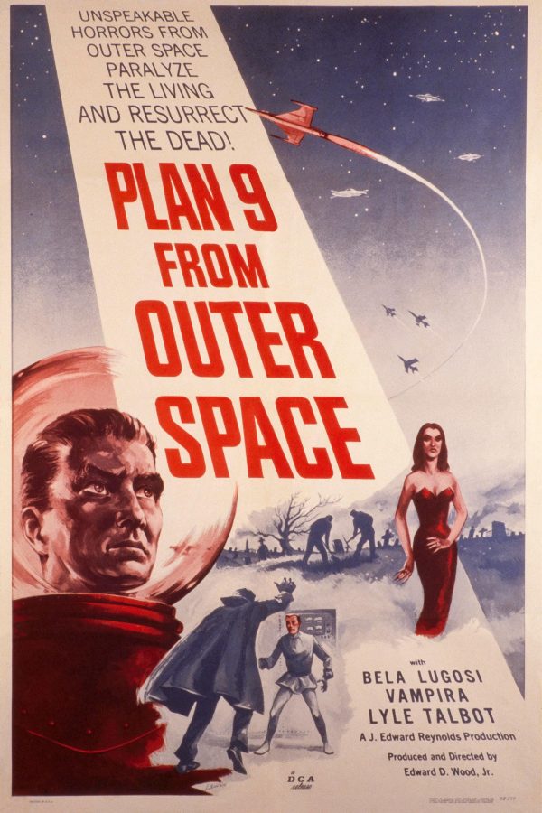 Plan 9 from Outer Space Poster – Classic Sci-Fi Horror, Bela Lugosi, Vampira, Cult Movie Art, Vintage 1959 Film Poster