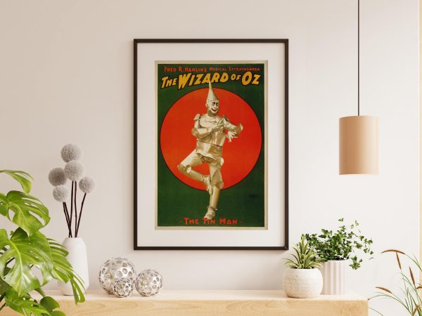 Wizard of Oz Poster – The Tin Man, Fred R. Hamlin’s Musical Extravaganza, Classic Theater Decor, Vintage Fantasy Print