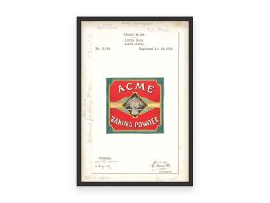 Acme Baking Powder 1885 Poster – Vintage Baking Product Branding, Classic Kitchen Label Art, Retro Culinary Collectible Print