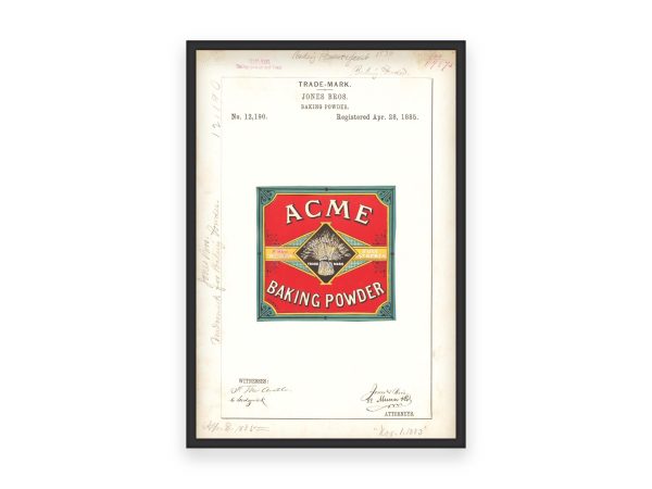 Acme Baking Powder 1885 Poster - Vintage Baking Product Branding, Classic Kitchen Label Art, Retro Culinary Collectible Print