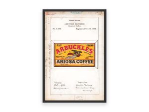 Arbuckle’s Ariosa Coffee 1880 Poster – Classic Coffee Branding, Vintage Beverage Label Art, Retro Coffee Collectible Print, Barista Gift