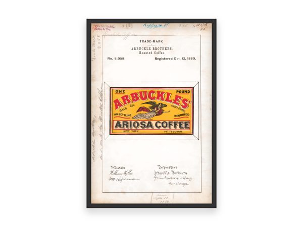 Arbuckle’s Ariosa Coffee 1880 Poster - Classic Coffee Branding, Vintage Beverage Label Art, Retro Coffee Collectible Print, Barista Gift