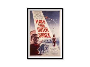 Plan 9 from Outer Space Poster – Classic Sci-Fi Horror, Bela Lugosi, Vampira, Cult Movie Art, Vintage 1959 Film Poster