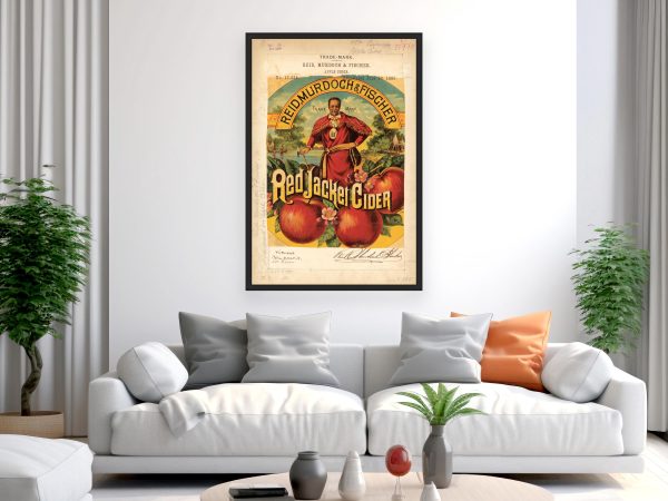 Red Jacket Cider 1886 Poster - Vintage Apple Cider Branding, Reid Murdoch Beverage Label Art, Classic Collectible Print