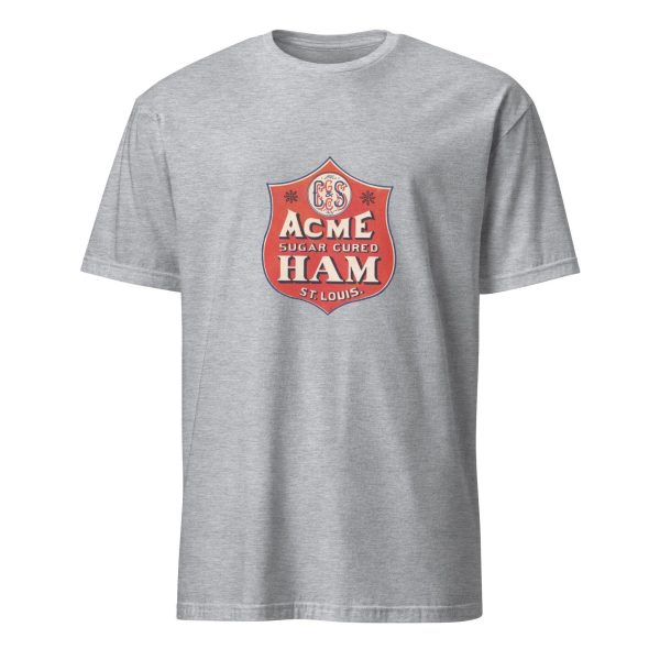 Acme Sugar Cured Ham T-Shirt – Classic St. Louis Ham Brand Logo, Cotton Unisex Tee, Retro Style for Food Lovers, Chef Gift