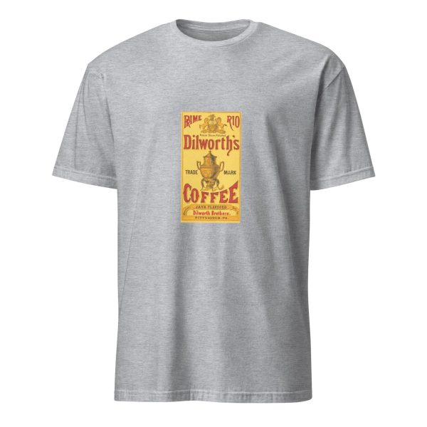 Dilworth’s Coffee Heritage T-Shirt – Classic Java Flavored Coffee Logo, Cotton Unisex Tee, Retro Style for Coffee Lovers, Coffee Logo Tshirt