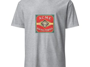 Acme Baking Powder T-Shirt – Retro Baking Design, Cotton Unisex Tee, Classic Style for Food Lovers and Bakers, Baker Gift, Chef Gift